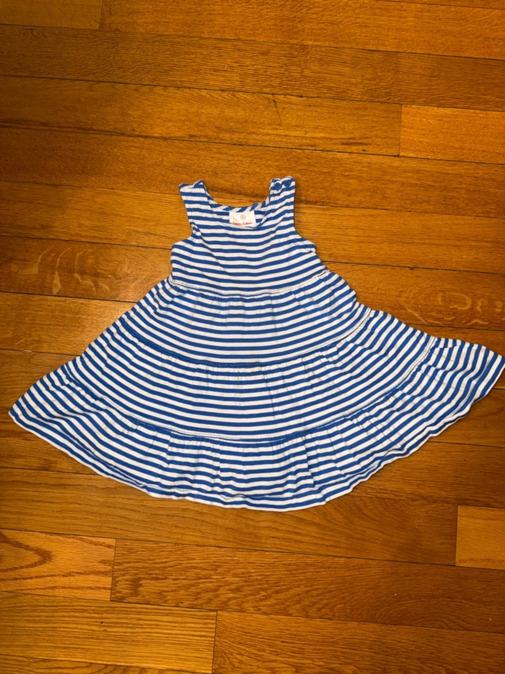 Hanna Andersson Blue & White Striped Twirl Dress